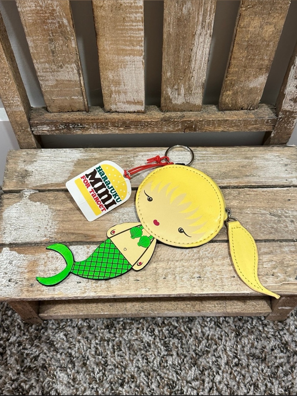NWT Harajuku Mini For Target by Gwen Stefani Mermaid Coin Purse / Pouch Keychain